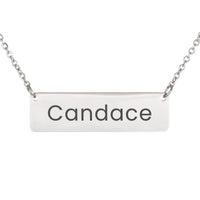 Load image into Gallery viewer, Candace Necklace – Custom Name Horizontal Bar Necklace for Women
