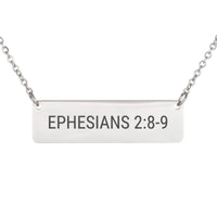 Load image into Gallery viewer, Ephesians 2:8-9 Necklace - Dainty Faith Religious Jewelry, Christian Gift for Women
