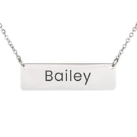 Load image into Gallery viewer, Bailey Necklace – Custom Name Horizontal Bar Necklace for Women
