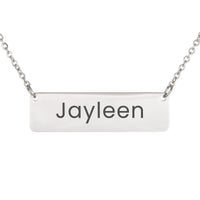 Load image into Gallery viewer, Jayleen Necklace – Custom Name Horizontal Bar Necklace for Women
