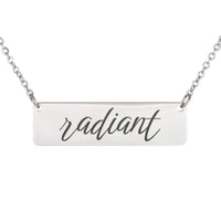 Load image into Gallery viewer, Radiant Necklace - Psalm 34:5, Minimalist Beauty Bible Verse Jewelry for Her
