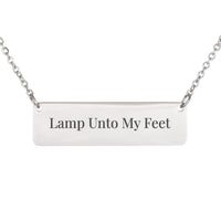 Load image into Gallery viewer, Lamp Unto My Feet Engraved Necklace - Guidance Religious Jewelry for Daughter, Psalm 119:105
