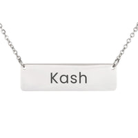 Load image into Gallery viewer, Kash Necklace – Custom Name Horizontal Bar Necklace for Women
