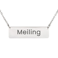 Load image into Gallery viewer, Meiling Necklace – Custom Name Horizontal Bar Necklace for Women
