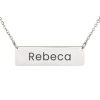 Load image into Gallery viewer, Rebeca Necklace – Personalized Name Chain - Custom Horizontal Bar Necklace for Women
