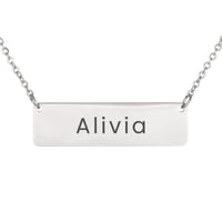 Load image into Gallery viewer, Alivia Necklace – Custom Name Horizontal Bar Necklace for Women
