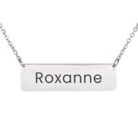 Load image into Gallery viewer, Roxanne Necklace – Custom Name Horizontal Bar Necklace for Women
