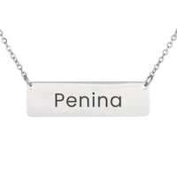 Load image into Gallery viewer, Penina Necklace – Personalized Name Chain - Custom Horizontal Bar Necklace for Women

