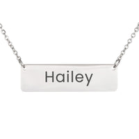 Load image into Gallery viewer, Hailey Necklace – Personalized Name Chain - Custom Horizontal Bar Necklace for Women
