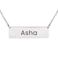 Load image into Gallery viewer, Asha Necklace – Custom Name Horizontal Bar Necklace for Women
