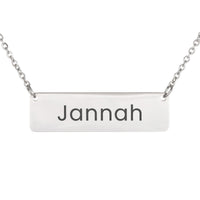 Load image into Gallery viewer, Jannah Necklace – Personalized Name Chain - Custom Horizontal Bar Necklace for Women
