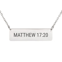 Load image into Gallery viewer, Matthew 17:20 Necklace - Faith Religious Gift for Sister
