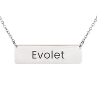 Load image into Gallery viewer, Evolet Necklace – Personalized Name Chain - Custom Horizontal Bar Necklace for Women
