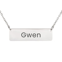 Load image into Gallery viewer, Gwen Necklace – Custom Name Horizontal Bar Necklace for Women
