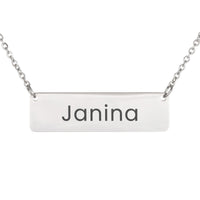 Load image into Gallery viewer, Janina Necklace – Personalized Name Chain - Custom Horizontal Bar Necklace for Women
