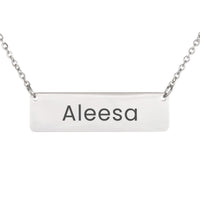 Load image into Gallery viewer, Aleesa Necklace – Custom Name Horizontal Bar Necklace for Women
