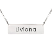 Load image into Gallery viewer, Liviana Necklace – Custom Name Horizontal Bar Necklace for Women
