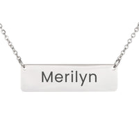 Load image into Gallery viewer, Merilyn Necklace – Custom Name Horizontal Bar Necklace for Women

