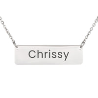 Load image into Gallery viewer, Chrissy Necklace – Custom Name Horizontal Bar Necklace for Women
