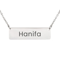 Load image into Gallery viewer, Hanifa Necklace – Personalized Name Chain - Custom Horizontal Bar Necklace for Women
