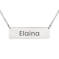 Load image into Gallery viewer, Elaina Necklace – Personalized Name Chain - Custom Horizontal Bar Necklace for Women
