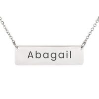 Load image into Gallery viewer, Abagail Necklace – Custom Name Horizontal Bar Necklace for Women
