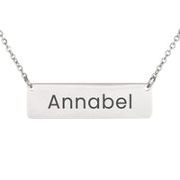 Load image into Gallery viewer, Annabel Necklace – Custom Name Horizontal Bar Necklace for Women
