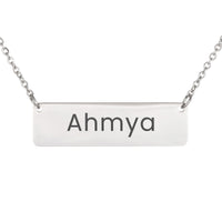 Load image into Gallery viewer, Ahmya Necklace – Personalized Horizontal Bar Necklace for Women
