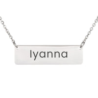 Load image into Gallery viewer, Iyanna Necklace – Personalized Name Chain - Custom Horizontal Bar Necklace for Women
