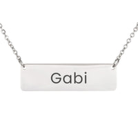 Load image into Gallery viewer, Gabi Necklace – Custom Name Horizontal Bar Necklace for Women
