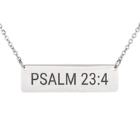 Load image into Gallery viewer, Psalm 23:4 Necklace - Memorial Gift, Comfort Bible Scripture Jewelry
