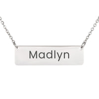 Load image into Gallery viewer, Madlyn Necklace – Personalized Name Chain - Custom Horizontal Bar Necklace for Women

