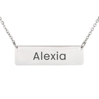 Load image into Gallery viewer, Alexia Necklace – Custom Name Horizontal Bar Necklace for Women
