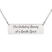 Load image into Gallery viewer, The Unfading Beauty of a Gentle Spirit Necklace, 1 Peter 3:4 Religious Gift for Wife
