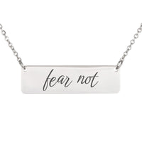 Load image into Gallery viewer, Fear Not Necklace, Courage Scripture Jewelry Isaiah 41:10 - Comfort Gift for Her
