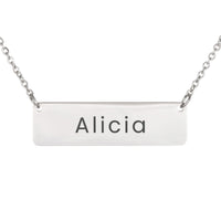 Load image into Gallery viewer, Alicia Necklace – Custom Name Horizontal Bar Necklace for Women
