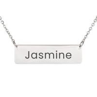 Load image into Gallery viewer, Jasmine Necklace – Custom Name Horizontal Bar Necklace for Women
