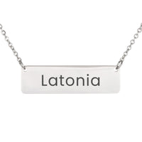 Load image into Gallery viewer, Latonia Necklace – Custom Name Horizontal Bar Necklace for Women
