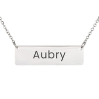 Load image into Gallery viewer, Aubry Necklace – Personalized Horizontal Bar Necklace for Women
