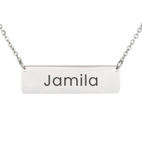 Load image into Gallery viewer, Jamila Necklace – Personalized Name Chain - Custom Horizontal Bar Necklace for Women
