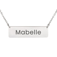 Load image into Gallery viewer, Mabelle Necklace – Custom Name Horizontal Bar Necklace for Women
