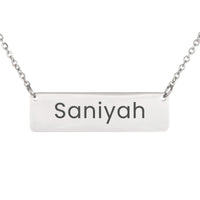 Load image into Gallery viewer, Saniyah Necklace – Custom Name Horizontal Bar Necklace for Women
