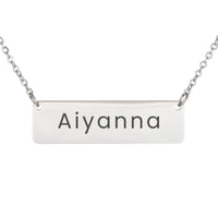 Load image into Gallery viewer, Aiyanna Necklace – Custom Name Horizontal Bar Necklace for Women
