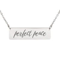 Load image into Gallery viewer, Perfect Peace Necklace, Religious Pendant Isaiah 26:3 - Peace Gift for Women
