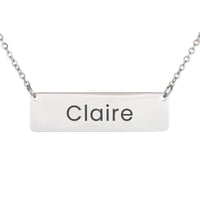 Load image into Gallery viewer, Claire Necklace – Personalized Name Chain - Custom Horizontal Bar Necklace for Women
