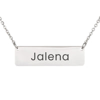 Load image into Gallery viewer, Jalena Necklace – Personalized Name Chain - Custom Horizontal Bar Necklace for Women
