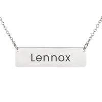 Load image into Gallery viewer, Lennox Necklace – Personalized Name Chain - Custom Horizontal Bar Necklace for Women
