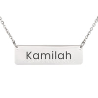 Load image into Gallery viewer, Kamilah Necklace – Custom Name Horizontal Bar Necklace for Women
