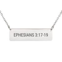 Load image into Gallery viewer, Ephesians 3:17-19 Necklace - Dainty Love Religious Pendant for Her
