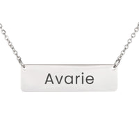 Load image into Gallery viewer, Avarie Necklace – Custom Name Horizontal Bar Necklace for Women
